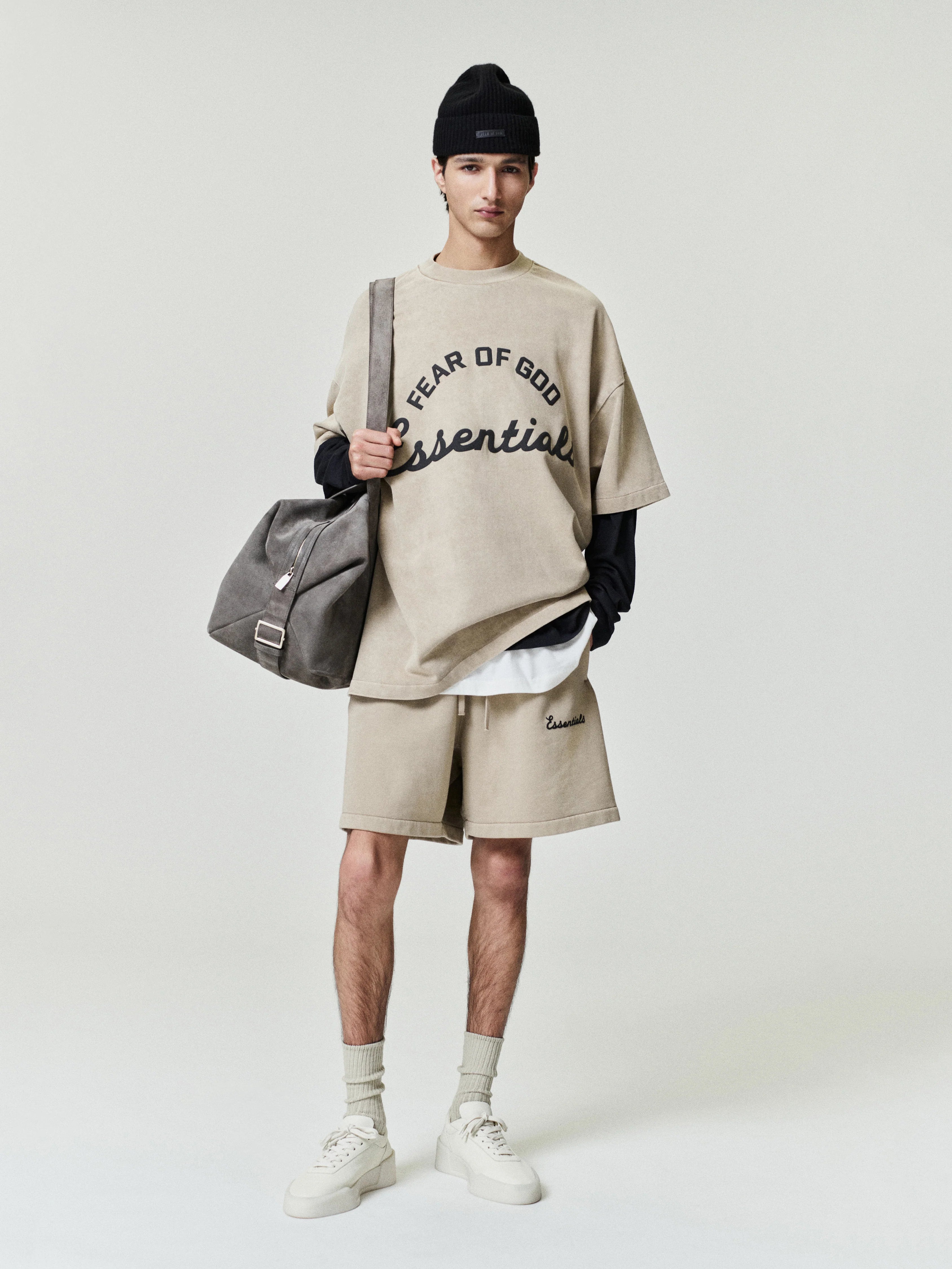 Fear of God Essentials Training 90’s Short Sleeve Tee Faded Dune