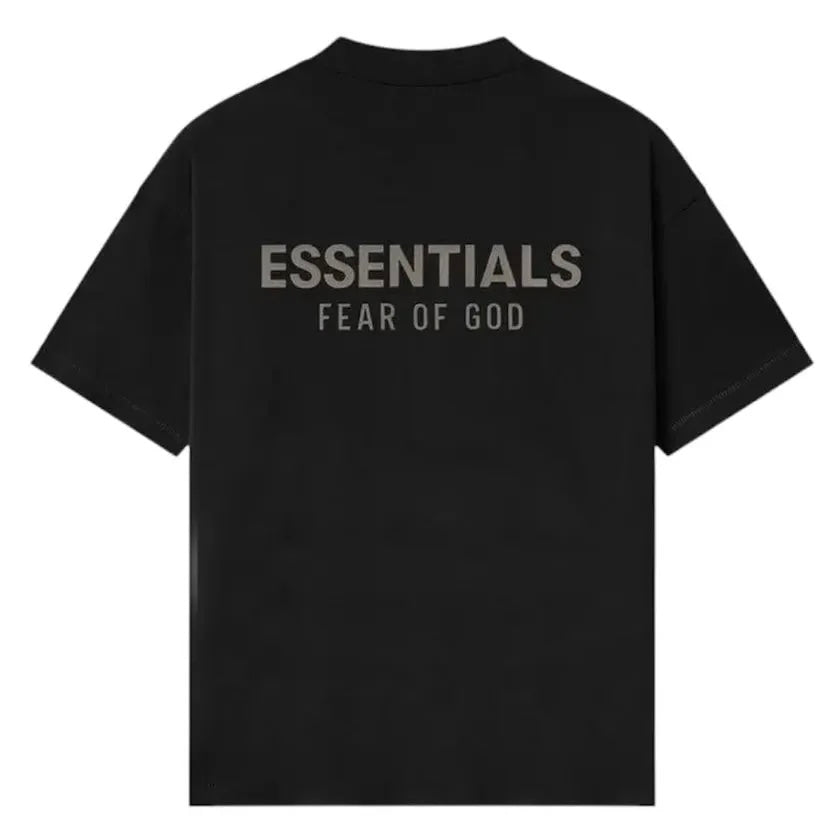 Fear of God Essentials Class Tee 'Jet Black' Grey Logo
