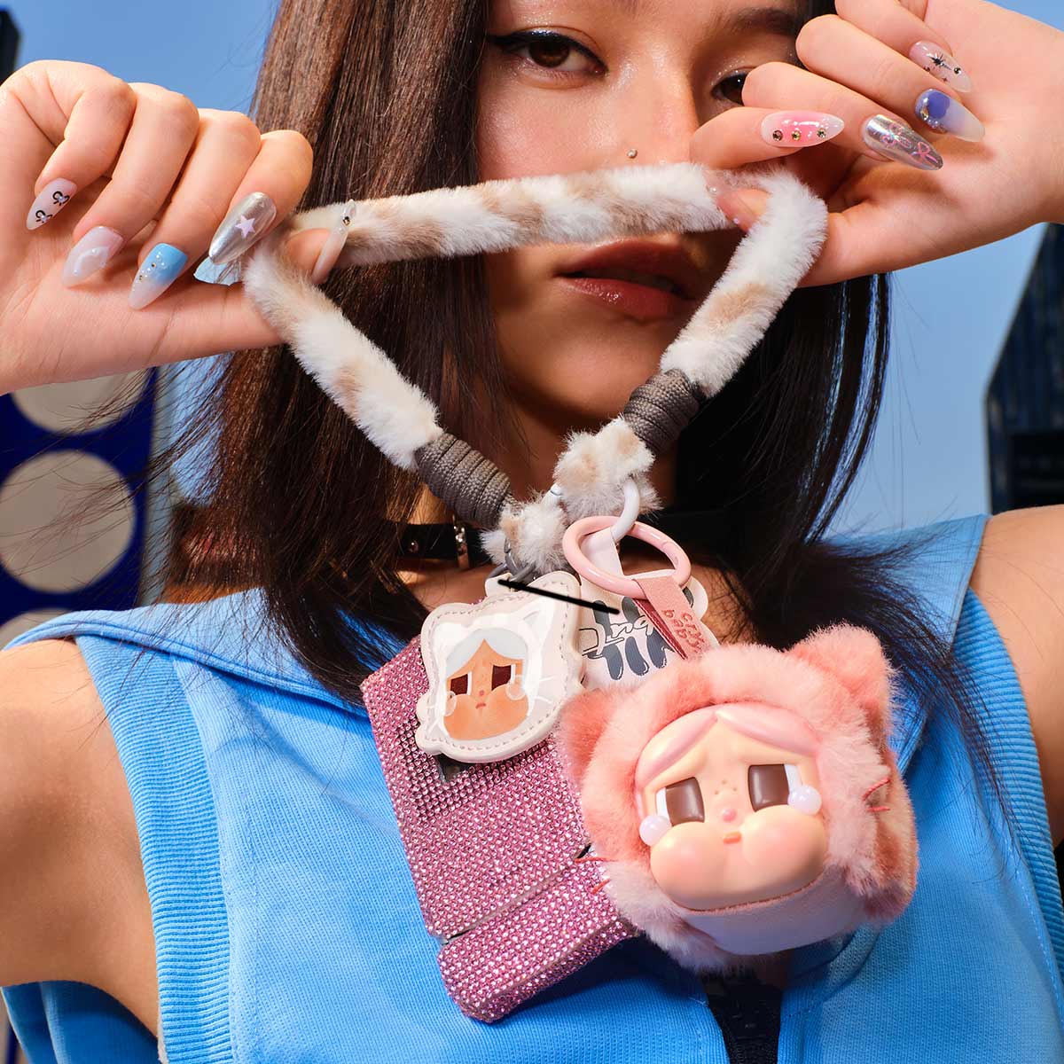 Pop Mart CRYBABY Wild but Cutie Series-Phone Charm (6 Blind Box)
