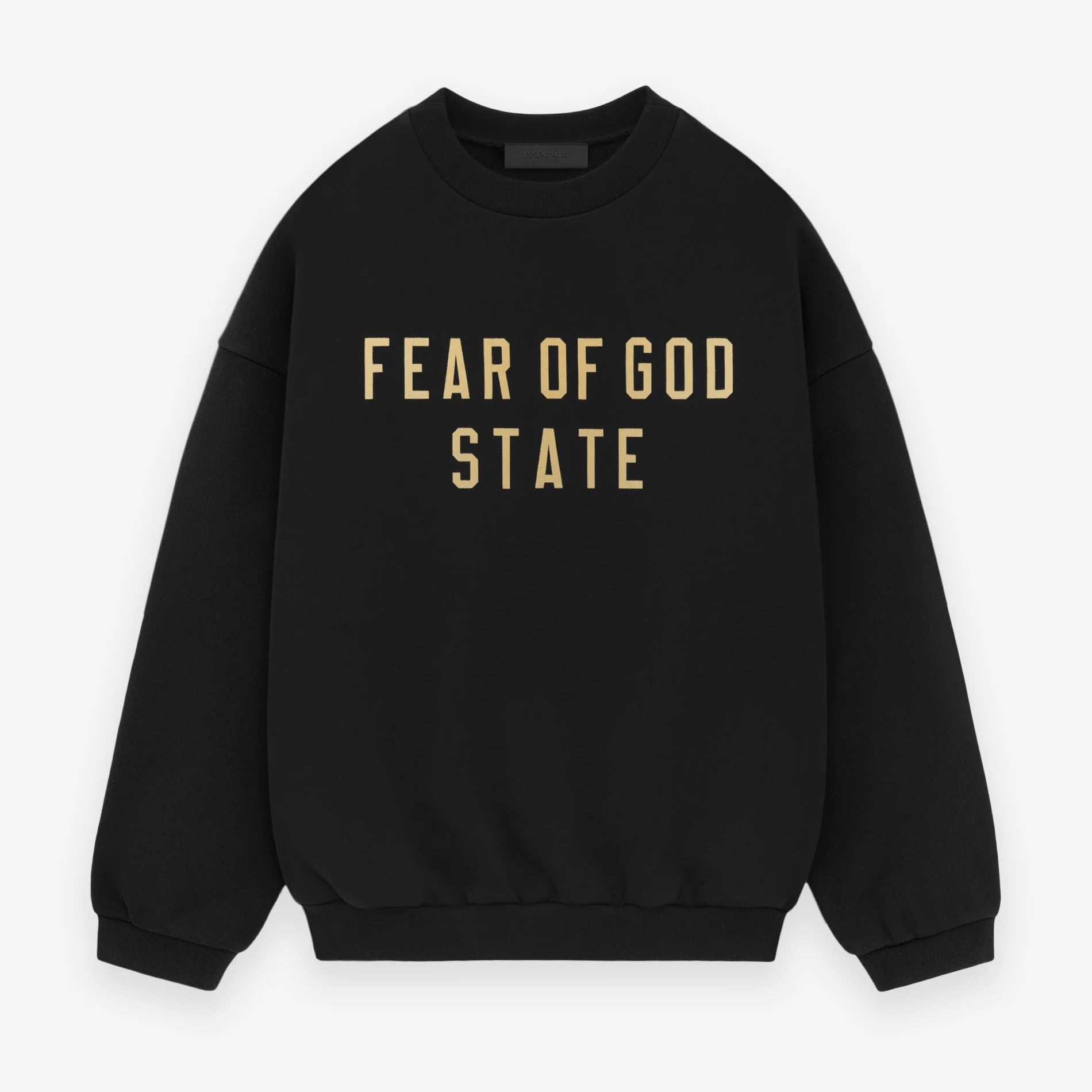 Fear Of God Essentials Fleece Crewneck State (FW24) Black