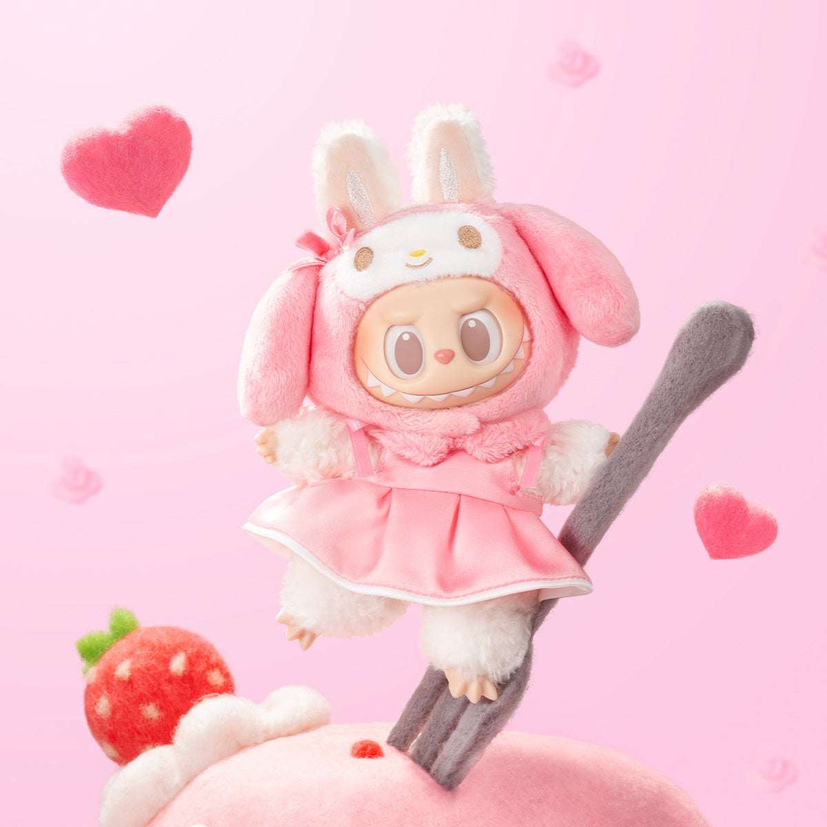 Pop Mart The Monsters Labubu x Hello Kitty and Friends My Melody Vinyl Plush Pendant