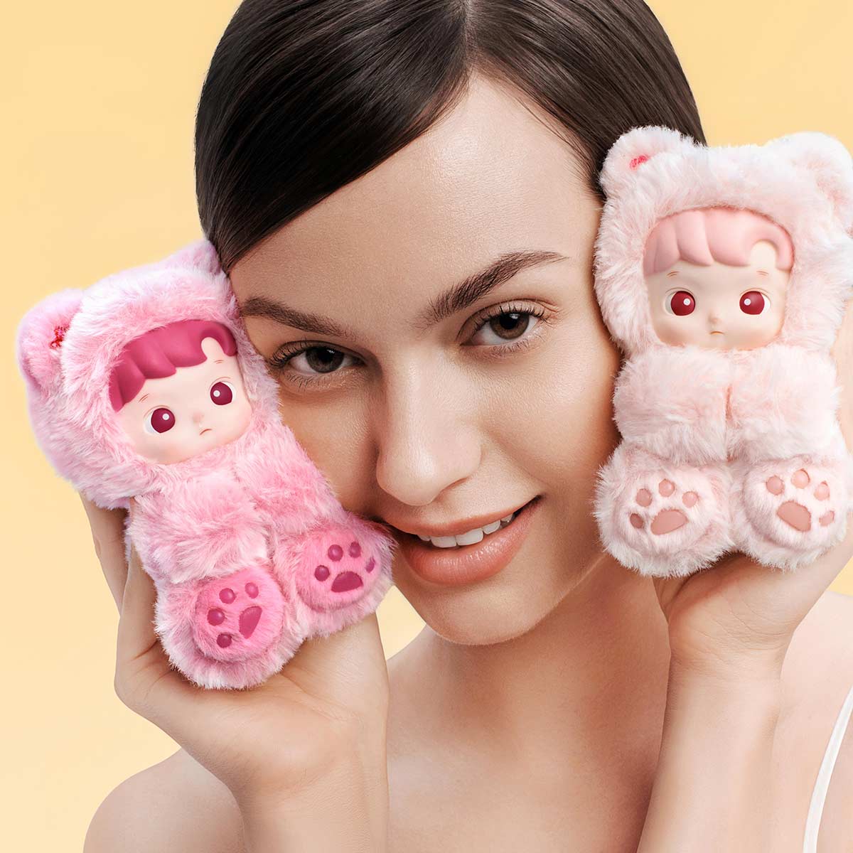 Pop Mart HACIPUPU Gummy Bear Series Vinyl Face Plush Pendant Sealed Case (6 Blind Box)