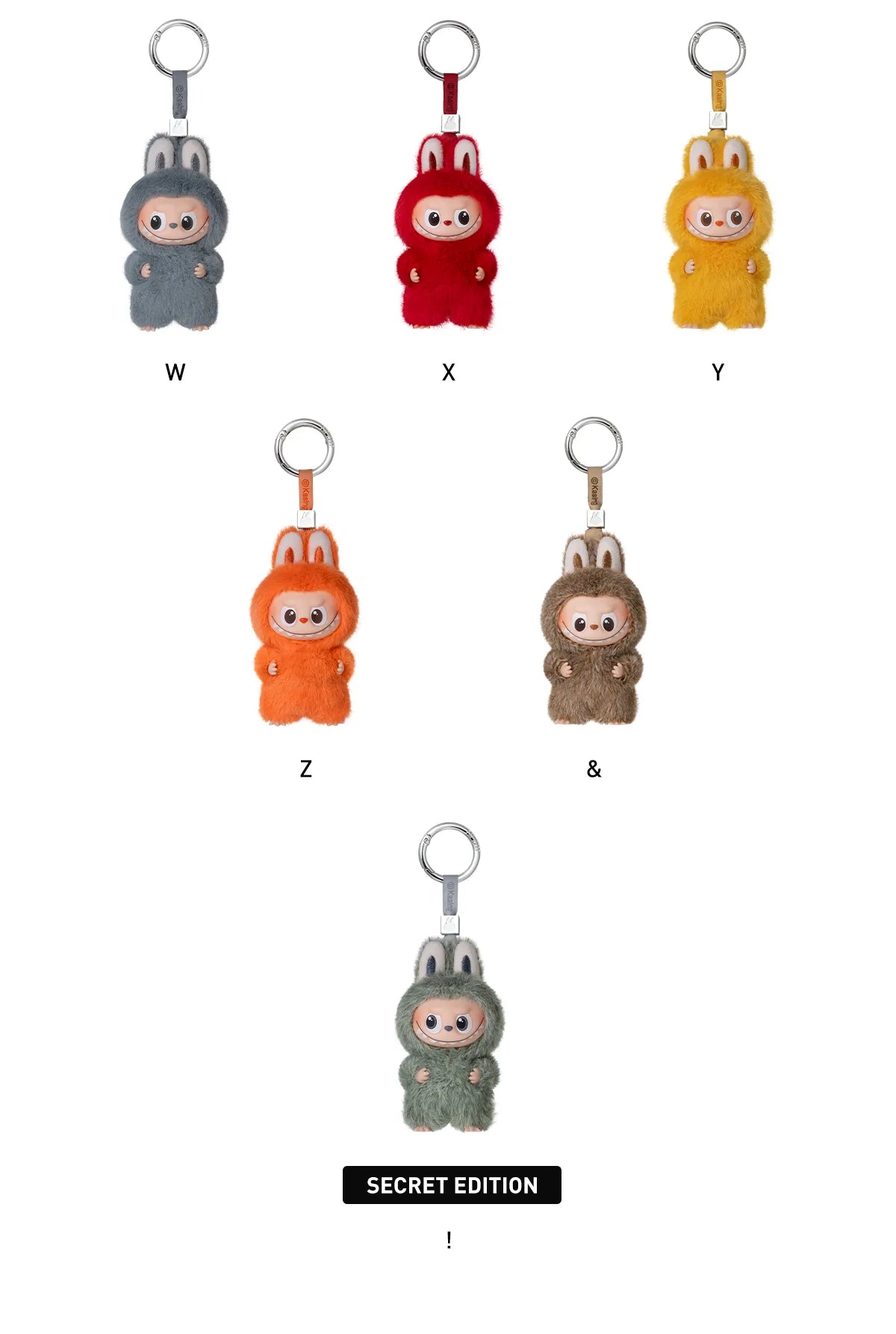 Pop Mart Labubu THE MONSTER PIN FOR LOVE SERIES - Vinyl Plush Pendant blind box (N-Z) Sealed Case (14 Blind Box)