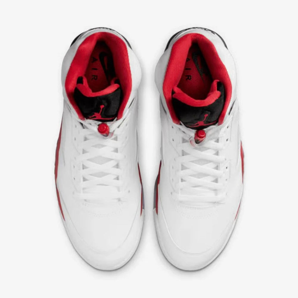 Jordan 5 Fire Red Black Tongue