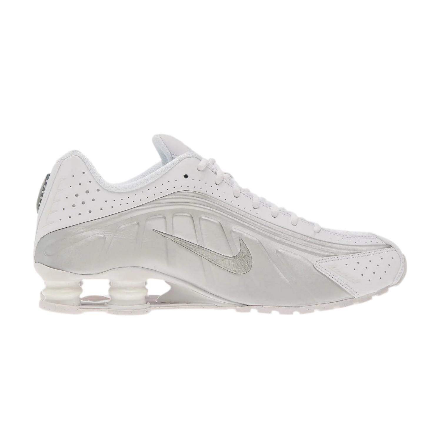 Nike Shox R4 White Metallic Silver