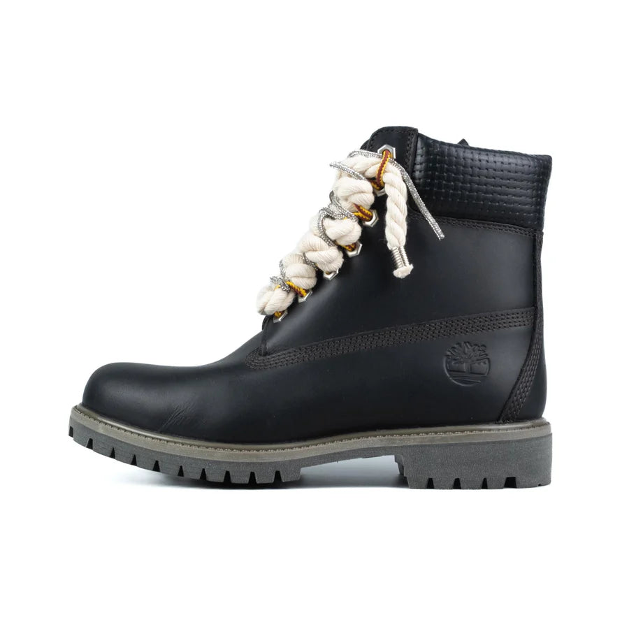 Timberland® Stivale Impermeabile Premium Black Custom Corda Rope Laces Silver Swarovski