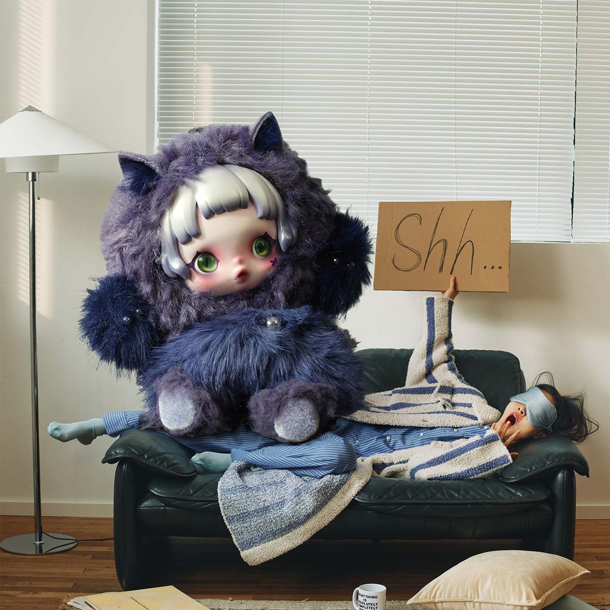 Pop Mart SKULLPANDA You Found Me! Series Cerberus Plush Doll Pendant