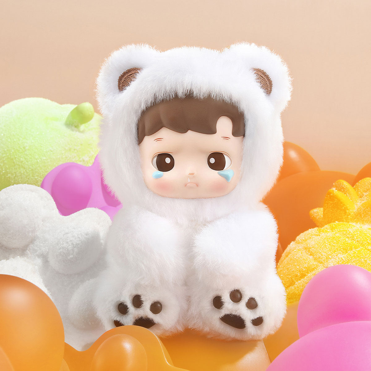 Pop Mart HACIPUPU Gummy Bear Series Vinyl Face Plush Pendant Sealed Case (6 Blind Box)