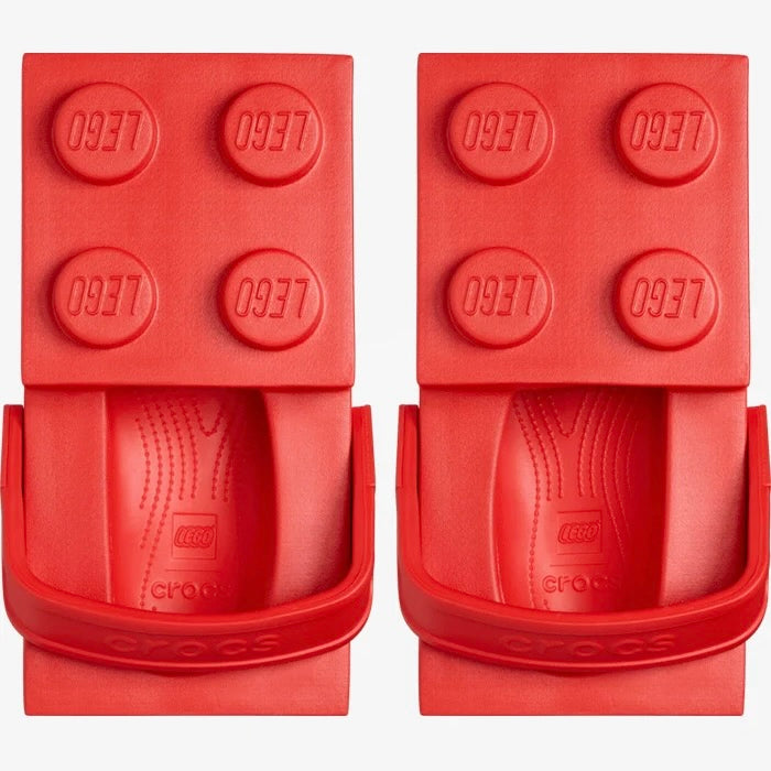 Sabots Crocs Brick Clog LEGO rouges