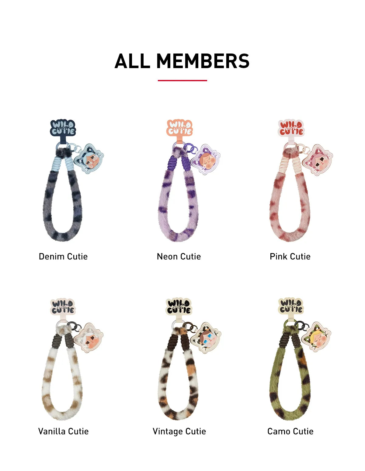 Pop Mart CRYBABY Wild but Cutie Series-Phone Charm (6 Blind Box)