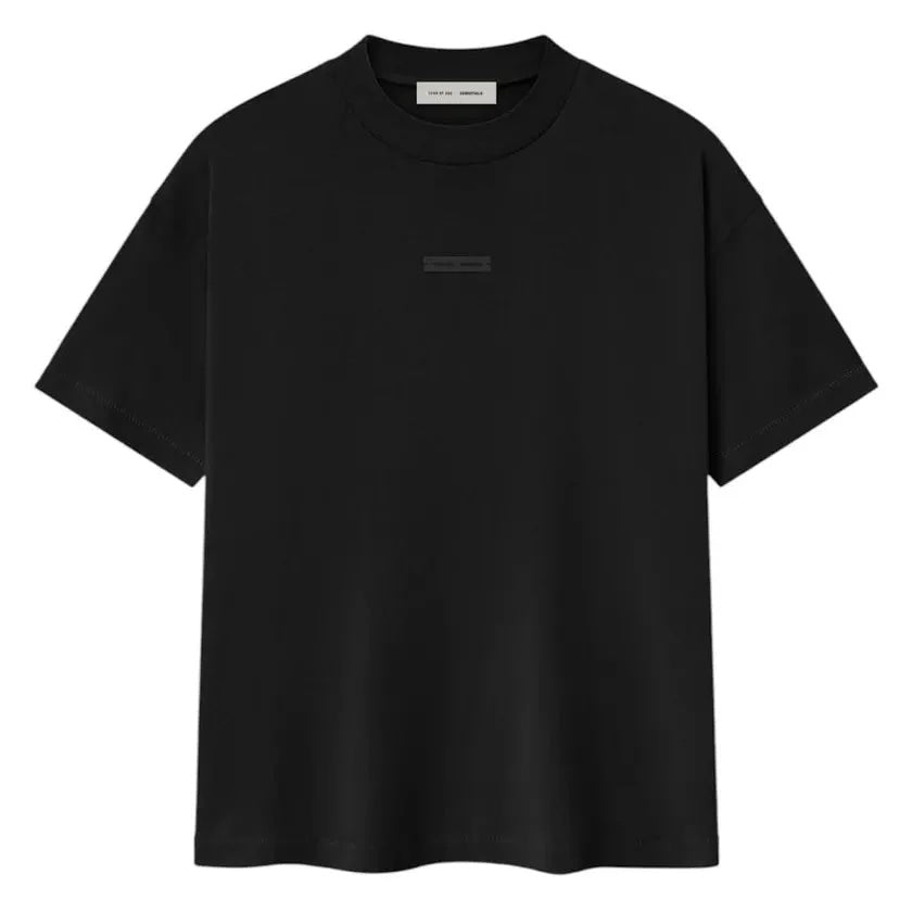 Fear of God Essentials Class Tee 'Jet Black' Grey Logo