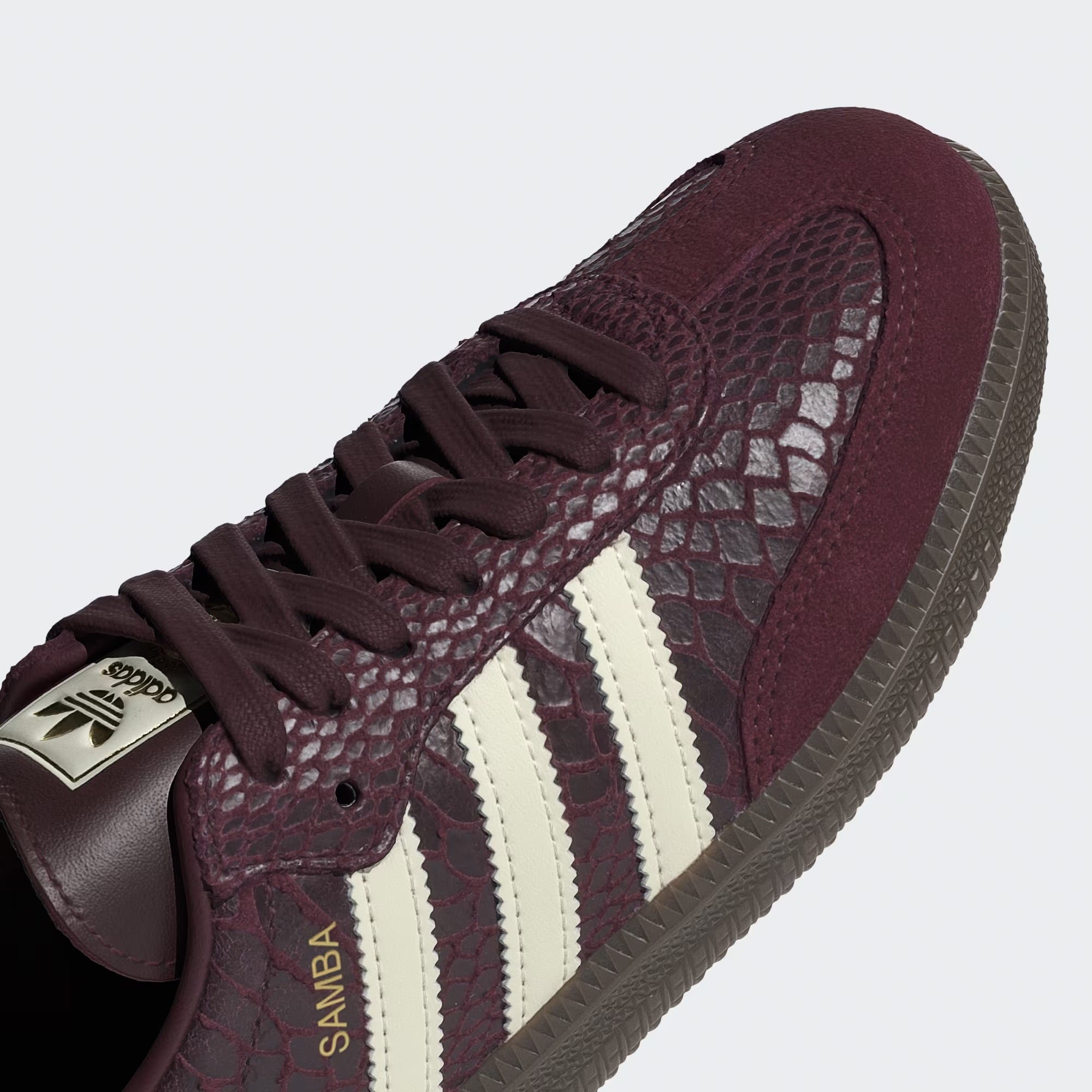 Adidas Samba Snakeskin Maroon Cream White