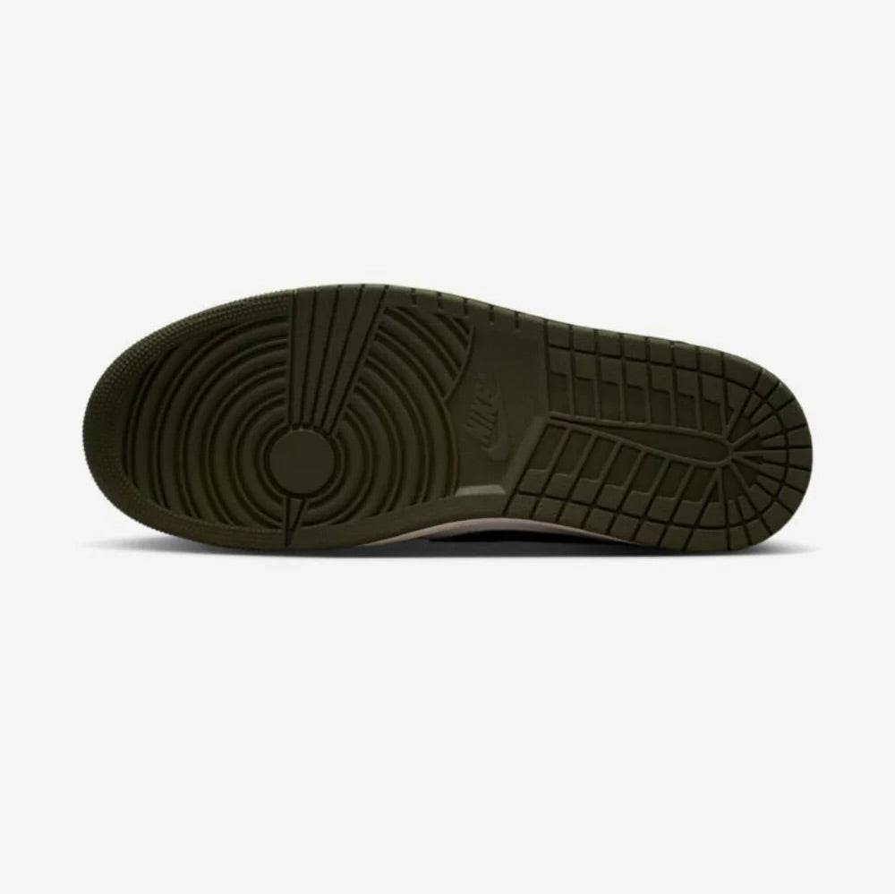 Jordan 1 Low Medium Olive Summit White Sail Black