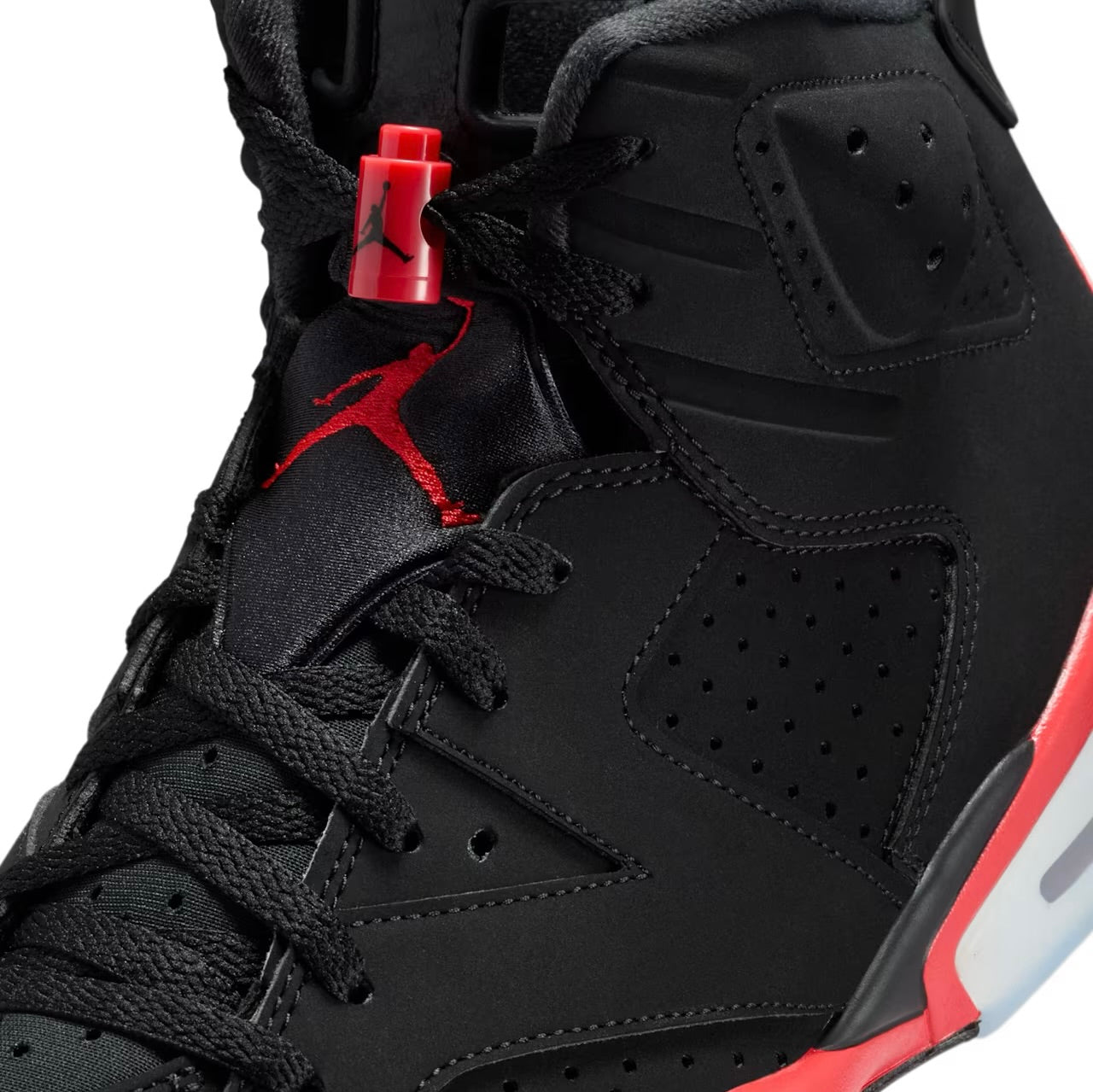 Jordan 6 Infrared Salesman Black and Light Crimson