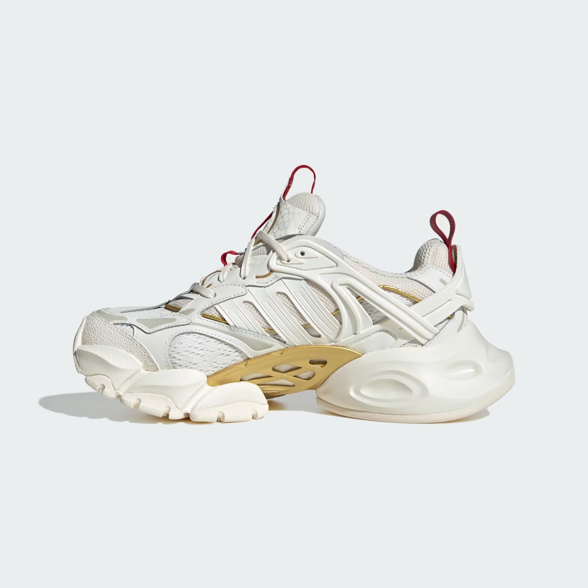 Adidas XLG Runner Deluxe Off White Gold Metallic Red