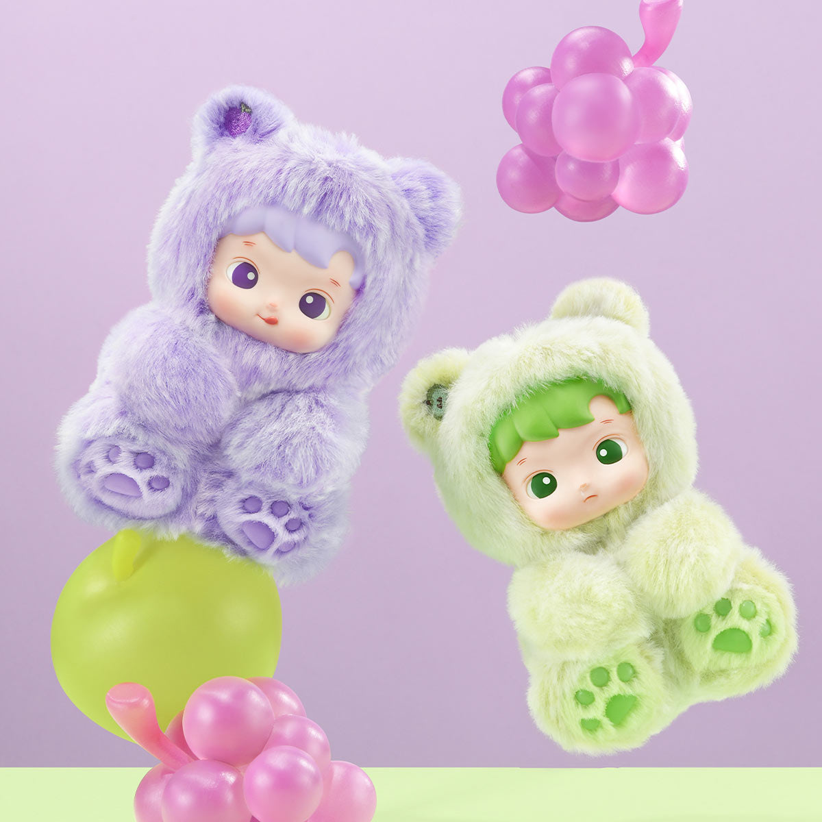 Pop Mart HACIPUPU Gummy Bear Series Vinyl Face Plush Pendant Sealed Case (6 Blind Box)