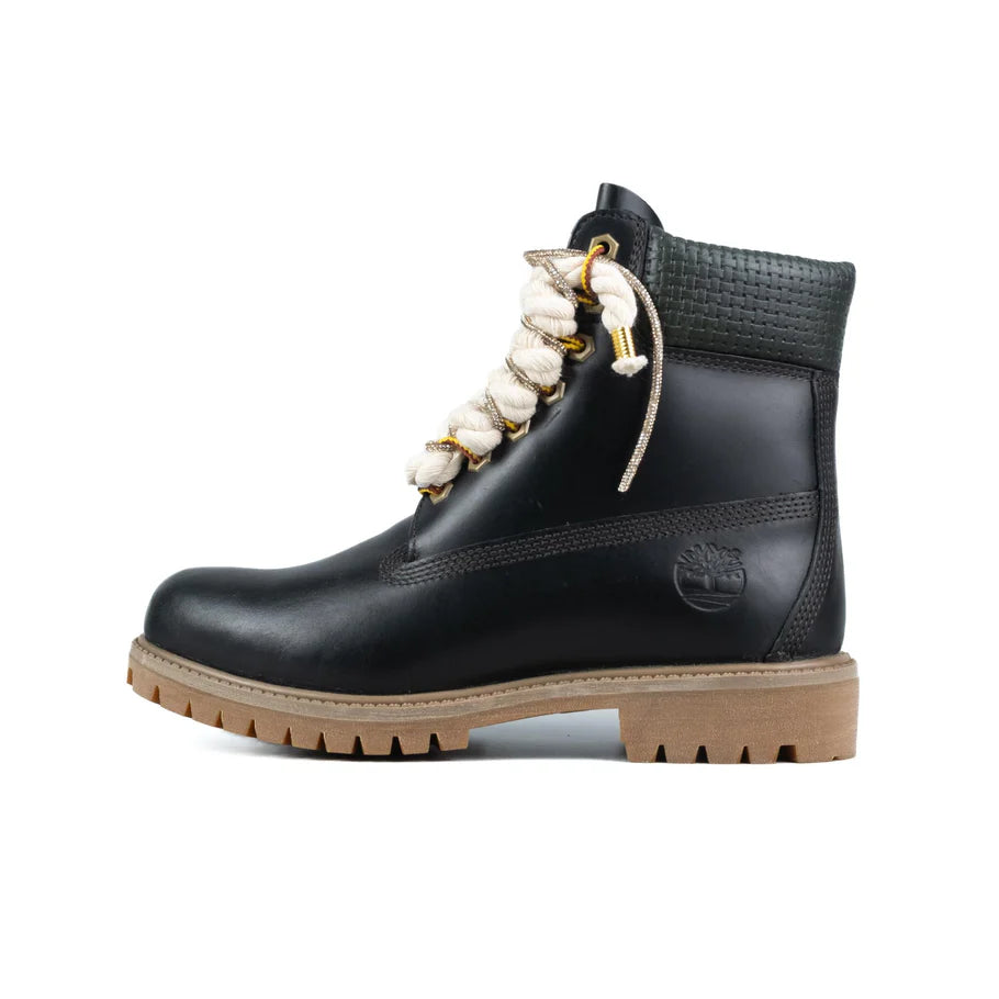 Timberland® Stivale Impermeabile Premium Black Gum Custom Corda Rope Laces Swarovski