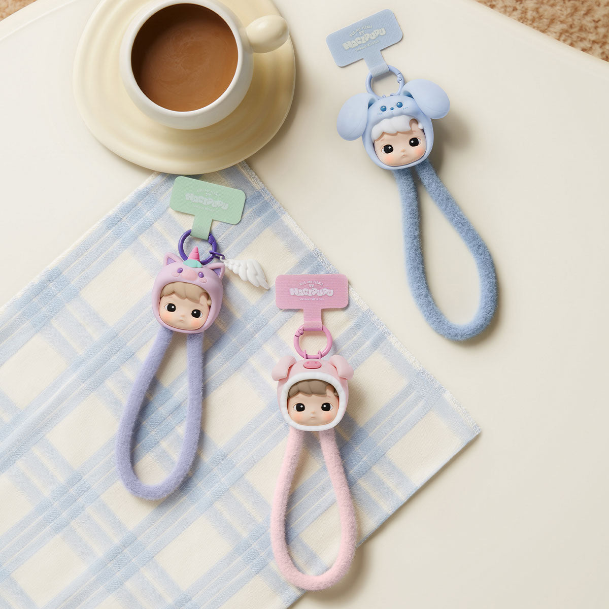 Pop Mart HACIPUPU Snuggle With You Series Phone Lanyard Sealed Case (6 Blind Box)