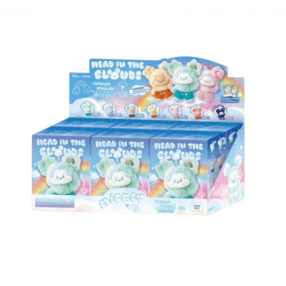 Miniso Disney Mickey Head In Clouds Vinyl Plush Pendant Sealed Case (6 Blind Box)