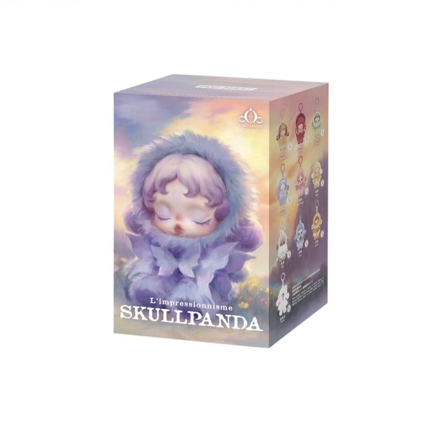 Poupée en peluche Pop Mart L'impressinnisme Série Skullpanda, boîte aveugle unique