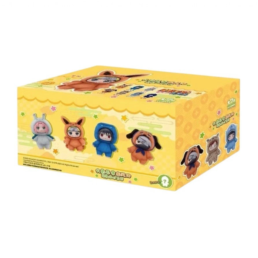 Miniso Top Toy Naruto Beast Party Plush Keychains Sealed Case (6 Blind Box)