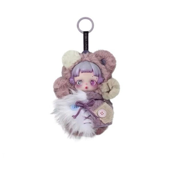 Pop Mart SKULLPANDA You Found Me! Series Ratty Bear Plush Doll Pendant