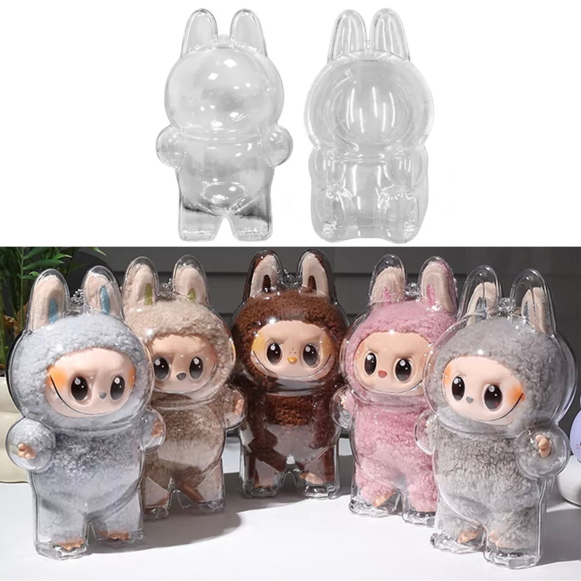 Étui de protection transparent Labubu