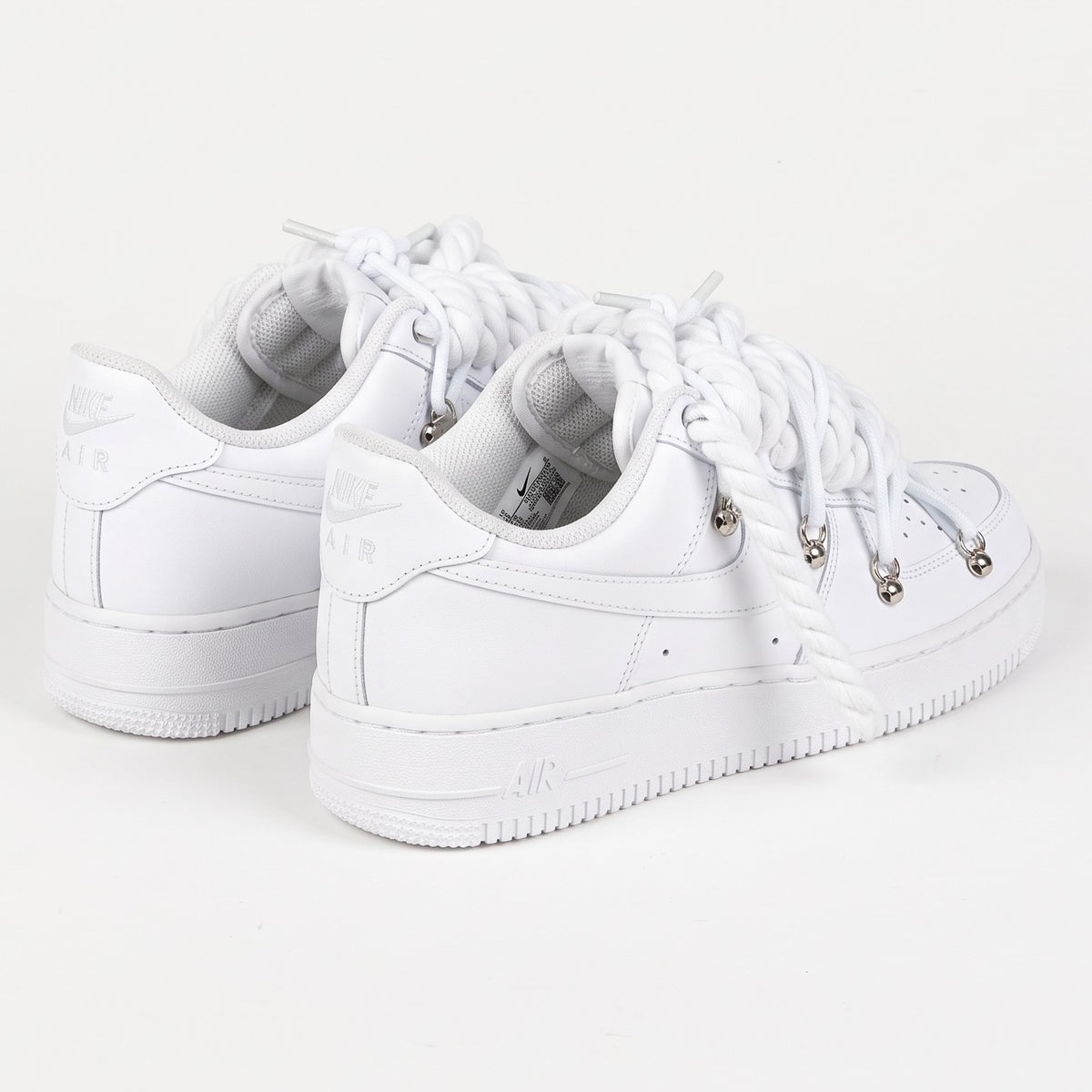 Nike Air Force 1 Custom White Rope Laces Elastic Laces