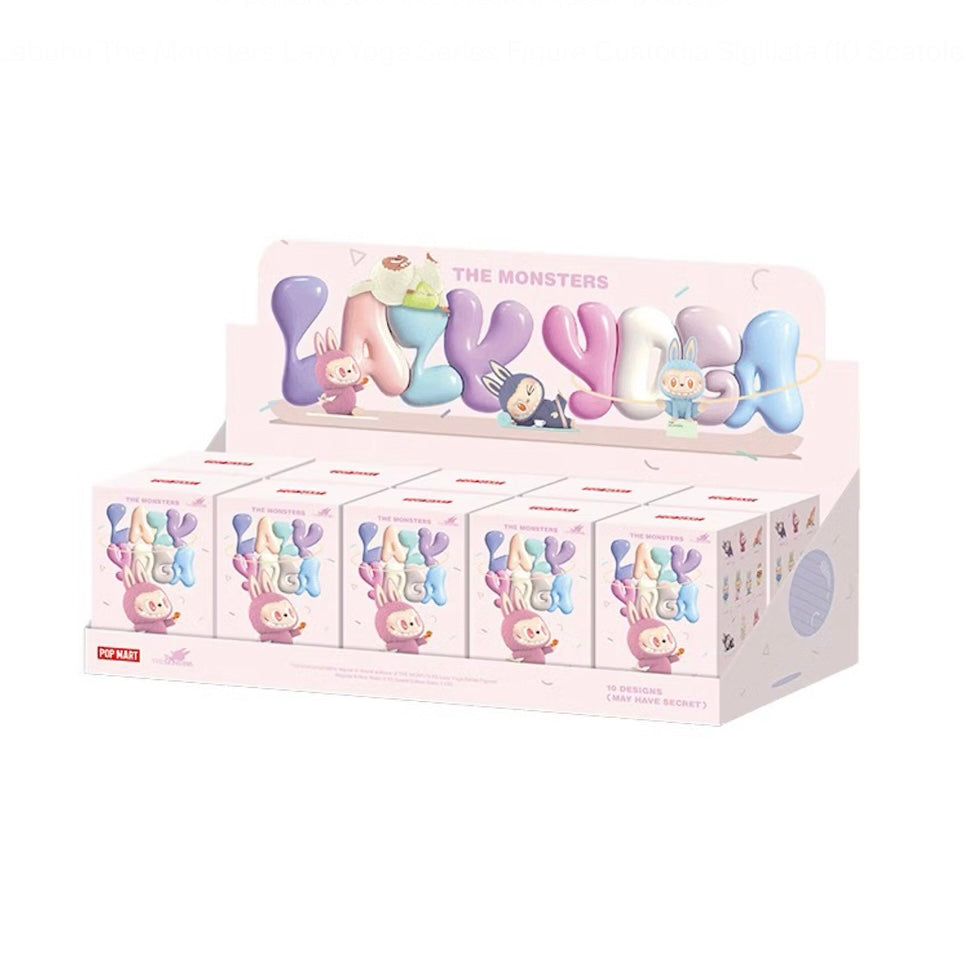 Pop Mart Labubu The Monster Lazy Yoga Series Figures Sealed Case (10 Blind Box)