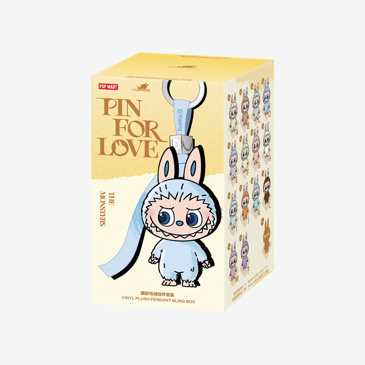 Pop Mart Labubu THE MONSTER PIN FOR LOVE SERIES - Vinyl Plush Pendant blind box (A-M)