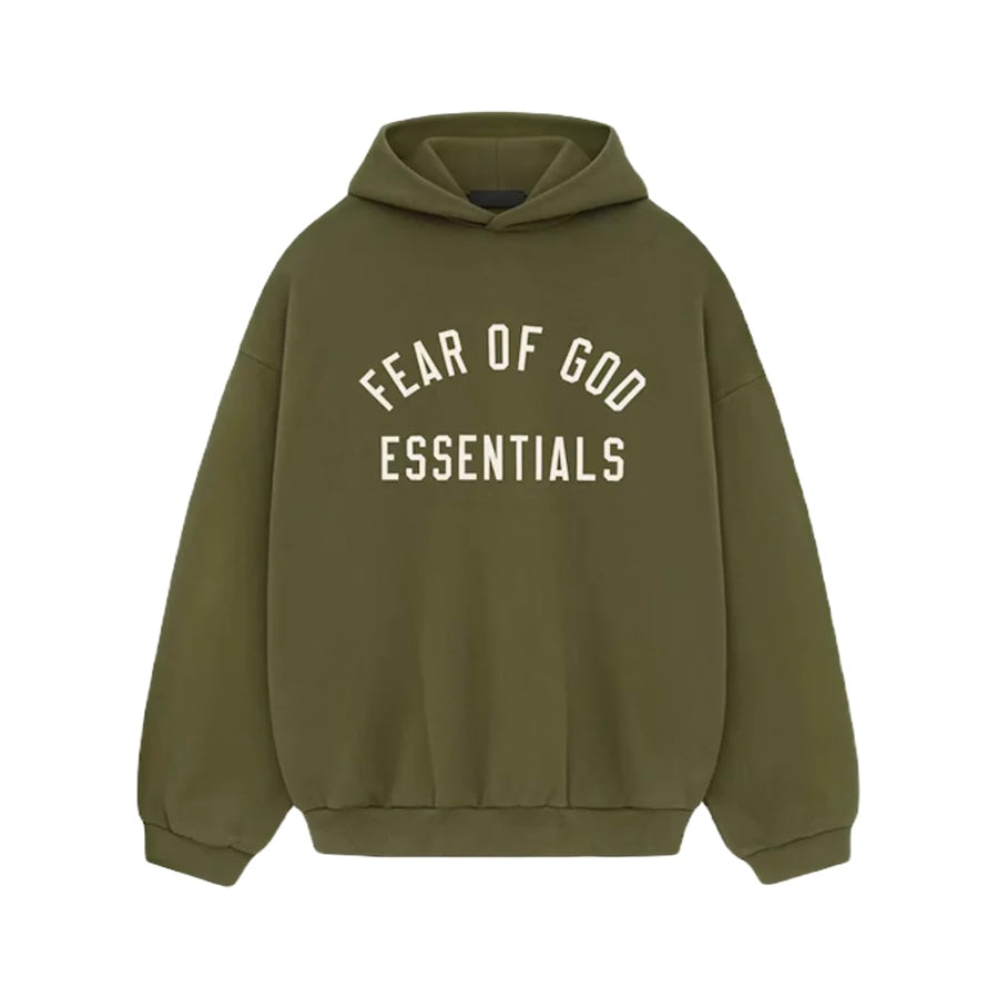 Fear Of God Essentials Fleece Hoodie (FW24) Military