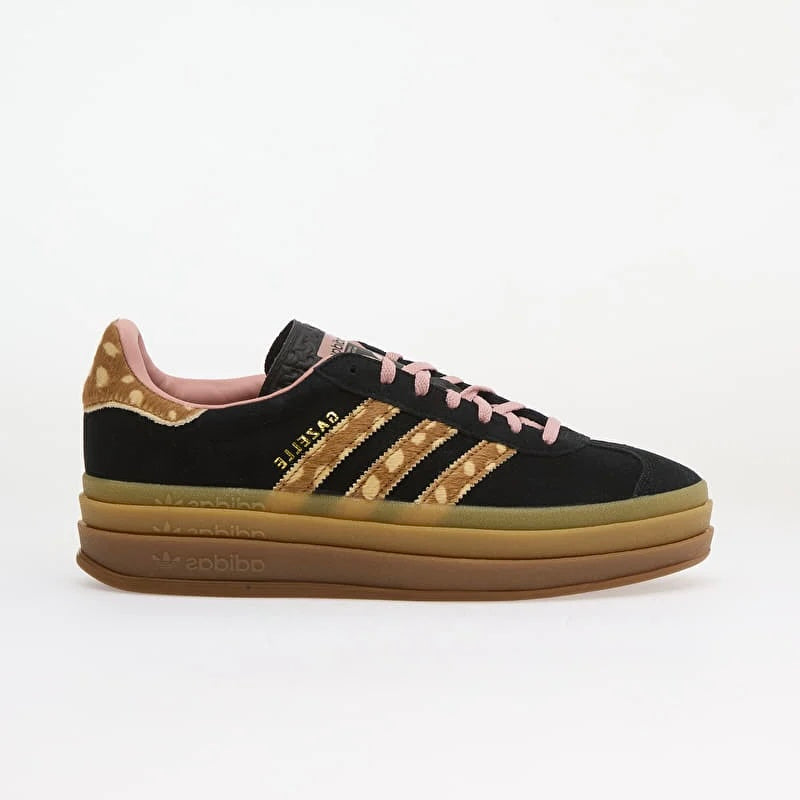 Adidas Gazelle Bold Black Brown Desert Wonder Mauve Bambi Stripes