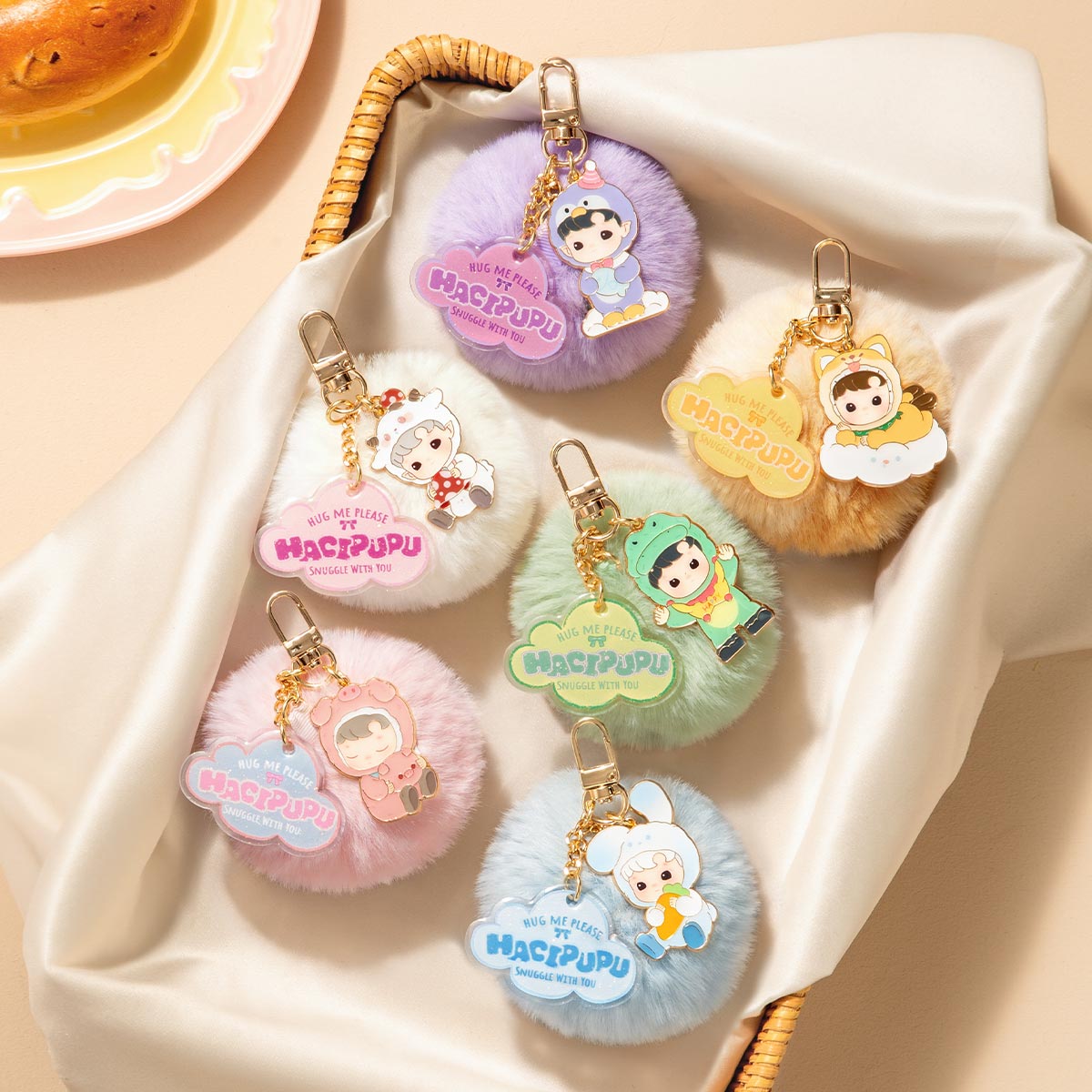 Pop Mart HACIPUPU Snuggle With You Series Pendant Sealed Case (6 Blind Box)