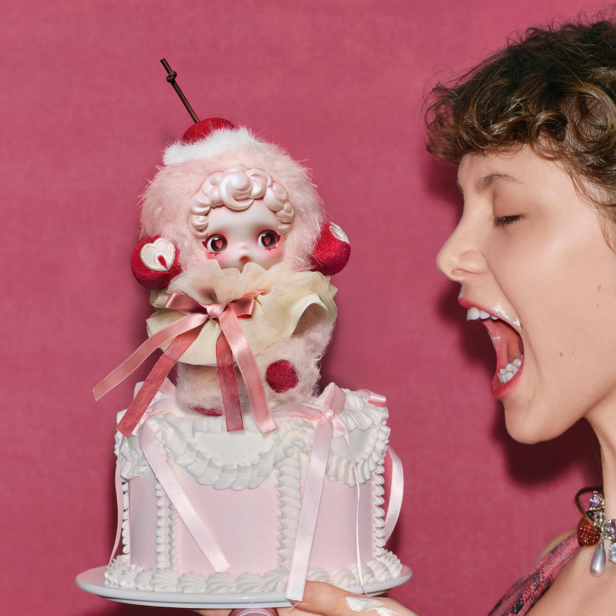 Pop Mart SKULLPANDA You Found Me! Series Moldy Muffin Plush Doll Pendant