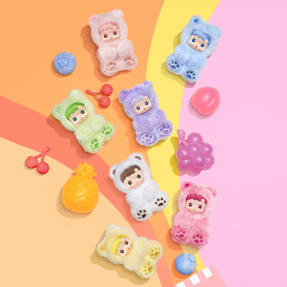 Pop Mart HACIPUPU Gummy Bear Series Vinyl Face Plush Pendant Single Blind Box
