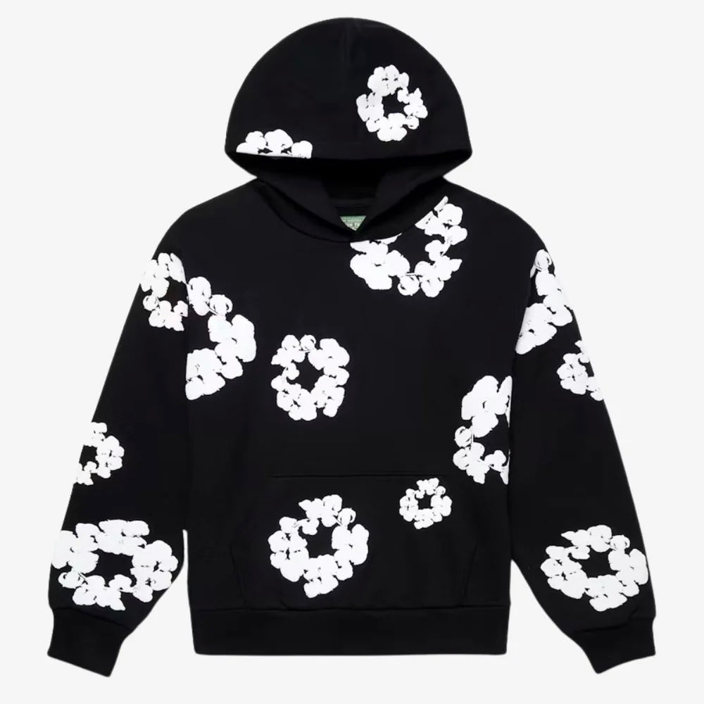 Denim Tears The Cotton Wreath Hoodie Black