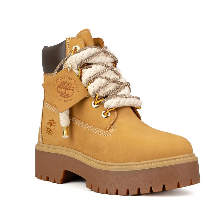 Timberland® Stivale Impermeabile Premium in giallo Custom Corda Rope Laces Gold Swaroski