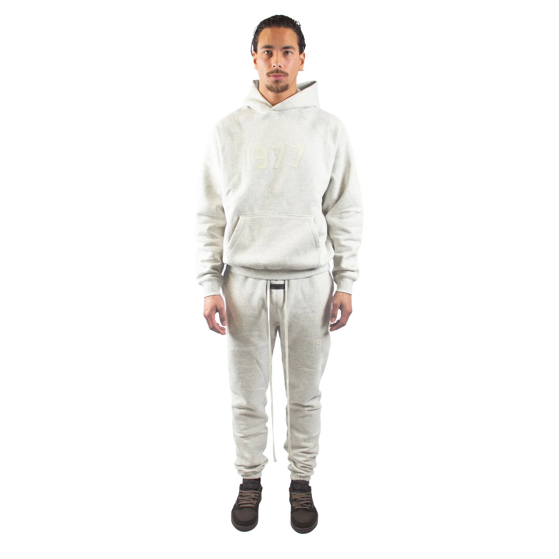 Fear Of God Essentials 1977 Ligt Oatmeal Cuffed Sweatpants