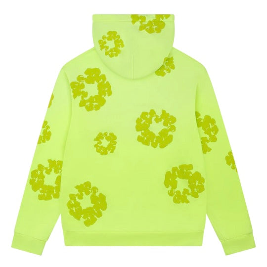 Denim Tears Mono Cotton Wreath Hoodie Neon Green