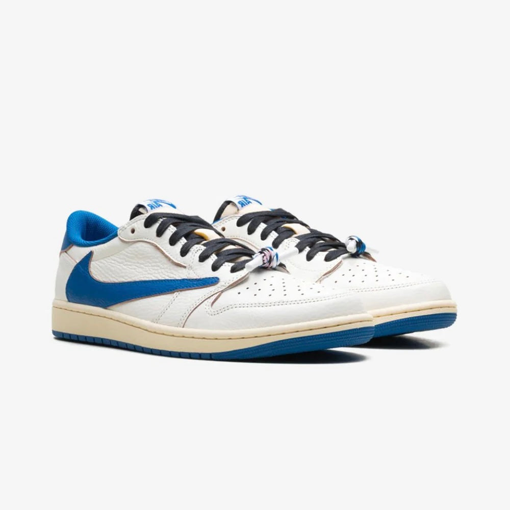 Jordan 1 Retro Low Fragment x Travis Scott Sail Military Blue