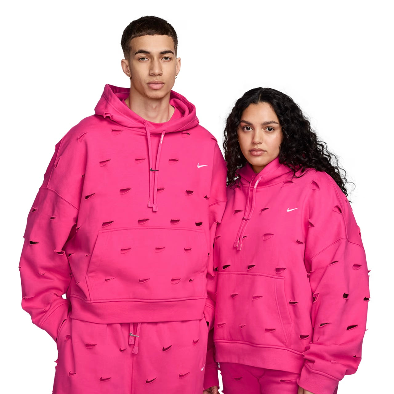NIKE × JACQUEMUS スウォッシュフードパーカー ピンク S Nike x Jacquemus Le SWOOSH Hoodie Dark Pink