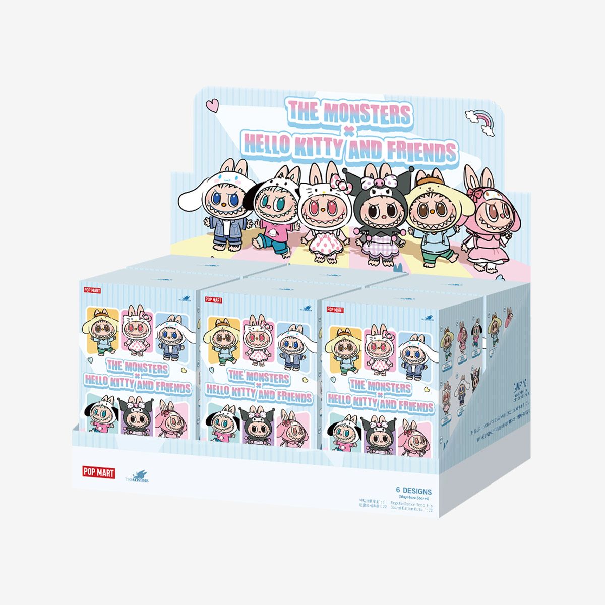 Pop Mart The Monsters Labubu x Hello Kitty and Friends Series Sealed Case (6 Blind Box)