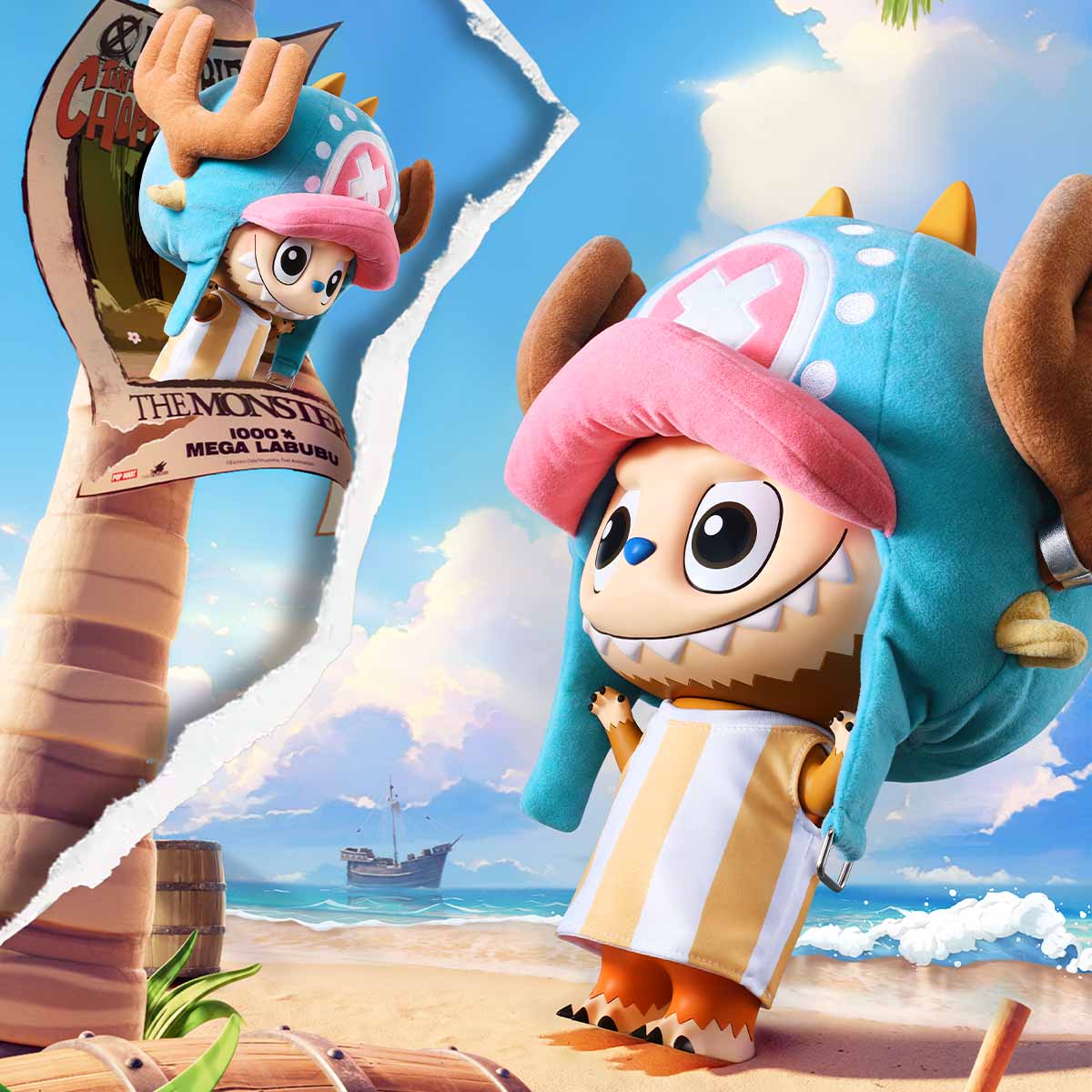 Pop Mart Labubu The Monsters x One Piece Mega Labubu Tonytony Chopper 400%