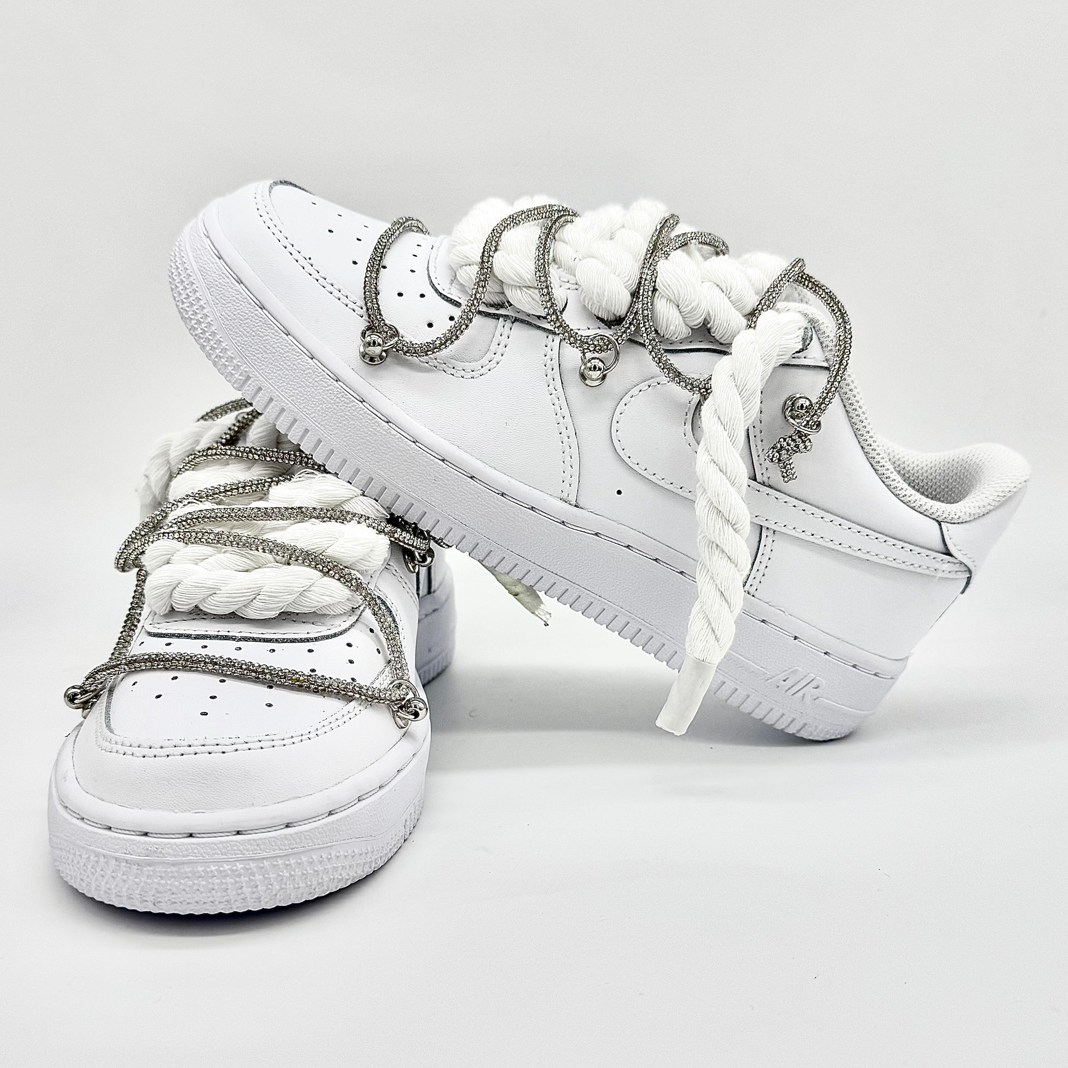 Nike Air Force 1 Custom White Rope Laces Off - Madonnina Resell