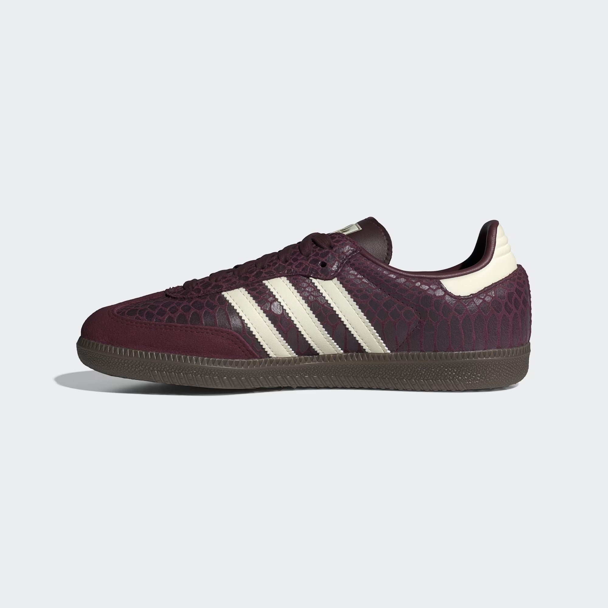 Adidas Samba Snakeskin Maroon Cream White
