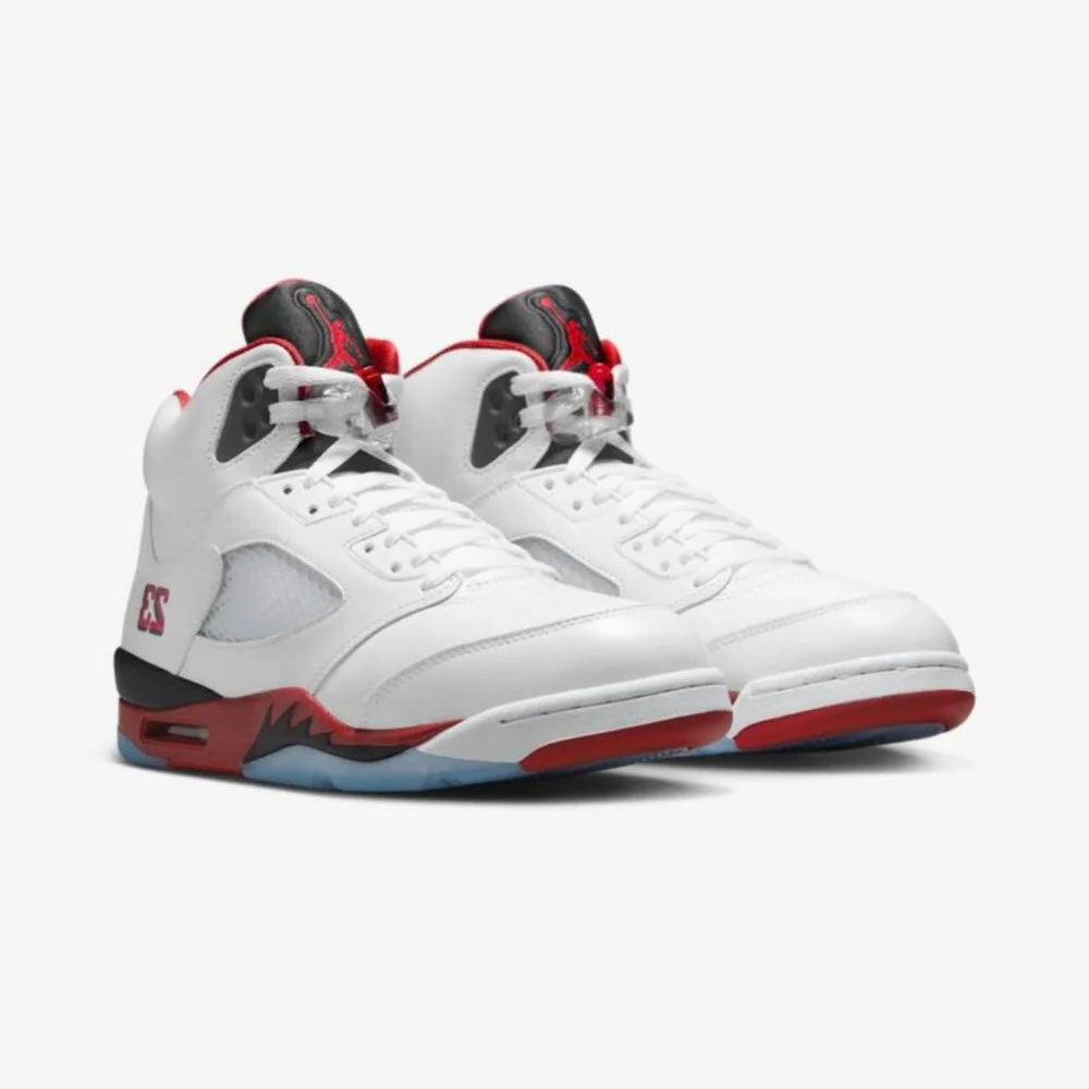 Jordan 5 Fire Red Black Tongue