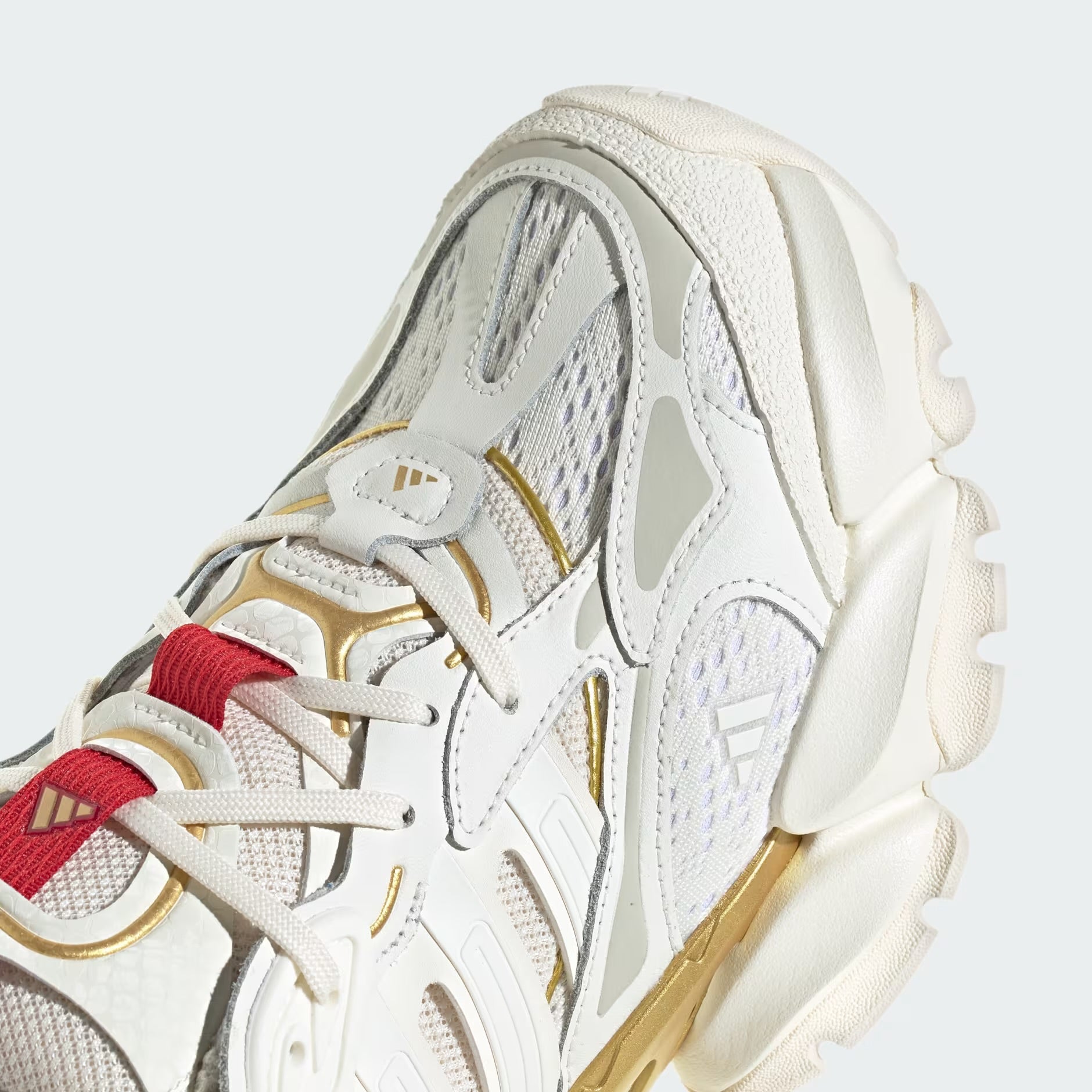 Adidas XLG Runner Deluxe Off White Gold Metallic Red