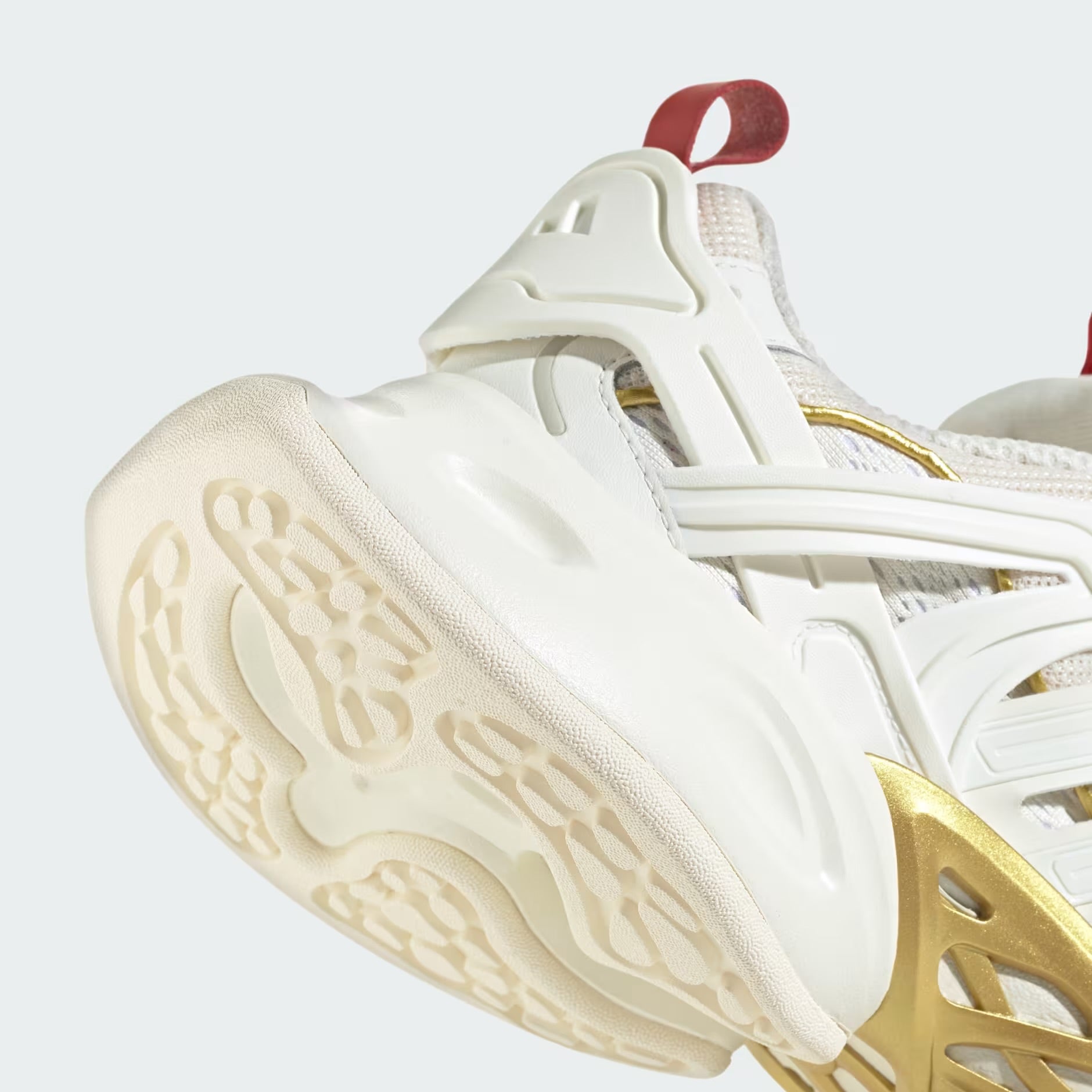 Adidas XLG Runner Deluxe Off White Gold Metallic Red