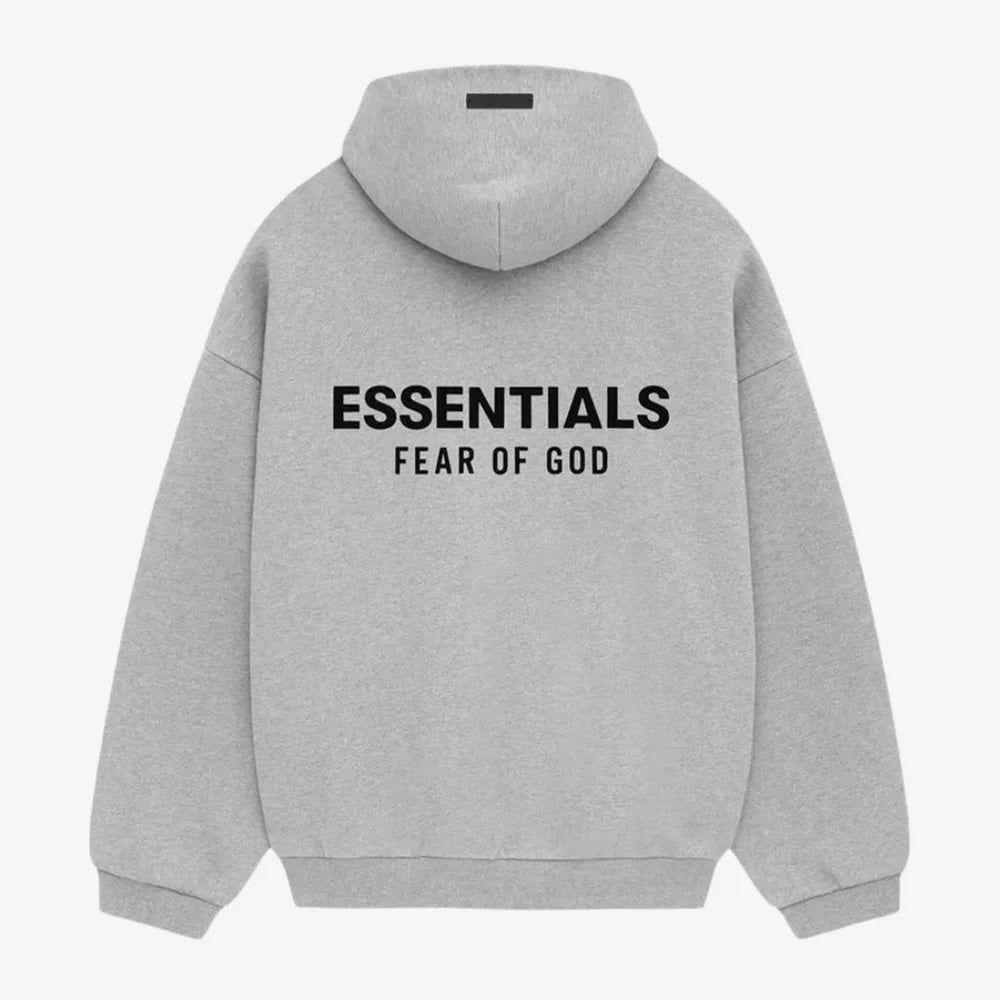 Fear Of God Essentials Fleece Hoodie (FW24) Light Heather Gray