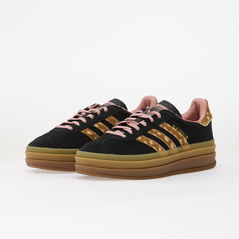 Adidas Gazelle Bold Black Brown Desert Wonder Mauve Bambi Stripes
